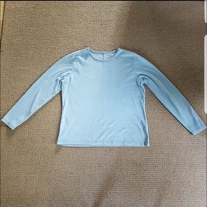 L.L. Bean Long Sleeve Light Blue Long Sleeve Tee